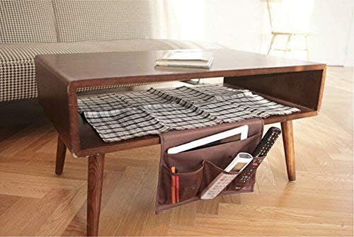 Bedside Storage Organizer/Beside Caddy/Table Cabinet Storage Organizer for Tablet Magazine Phone Remotes - All Within Arms Reach (Coffee)