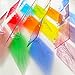 PALJOLLY 12 Sheets Transparent Stained Glass Sheet Variety Pack, 4 x 6 inch Cathedral Art Glass Mosaic Tiles for Crafts, Stained Glass Supplies for Projects and Mosaic Work