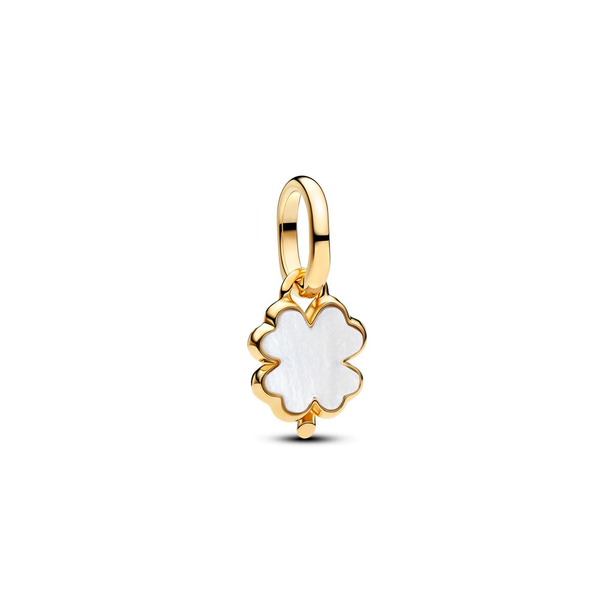 PANDORA White Lucky Clover Dangle Charm 764564C01