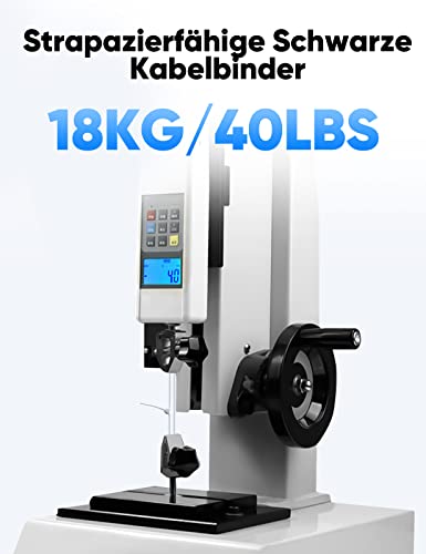 200 Stück Kabelbinder Weiß Set,100/150/200/300 mm(je 50 Stück),Highwings Nylon Verschiedene Größen Super Haltbar Selbsthemmend Kabelbinder für Kabelmanagement, Gartenarbeit, Wohnen und Werkstätten