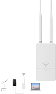 Outdoor Starlink WiFi Extender for Starlink Gen 3 Router, 300Mbps Starlink Signal/WiFi Repeater, 0.3KM Signal Coverage, IP65 Waterproof, Up to 56 Devices for Farm/Yard/RV/Campsite