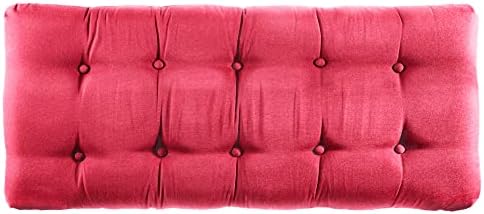 Famvos Tufted Bench Cushions for Patio Furniture, 44x19 inches Outdoor Patio Swing Cushions for Indoor/Outdoor Loveseat Chairs
