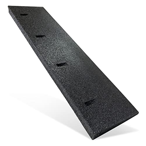 HASKYY Bordsteinrampe Gummi schwarz I Breite: 100 cm I Höhe: 45 mm I Rampe Gummikeil Rollstuhlrampe Auffahrrampe Auffahrkeil Auffahrhilfe Türschwellenrampe Autorampe