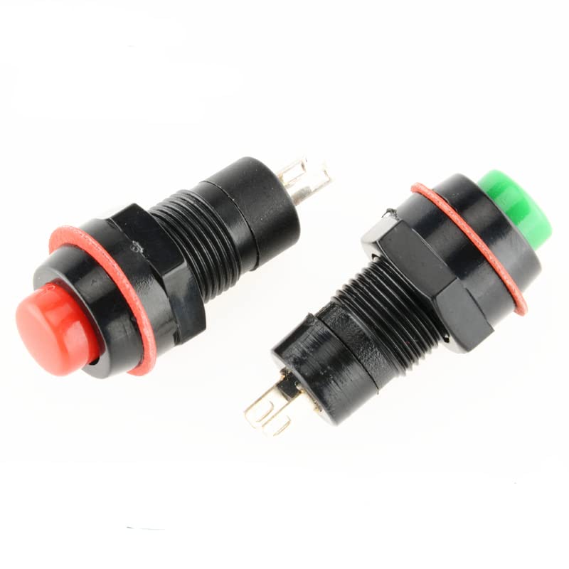 Bouton-poussoir 10mm commutateur bouton momentané 2pin pour mini boîtier