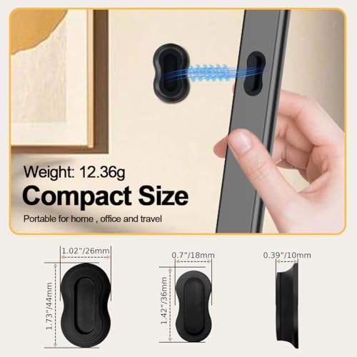 KEQAR Universal Magnetischer Fernbedienung Halterung, Silikon Fernbedienung Halterung Wand, Stark Klebender Wandhalterung fur TV/Klimaanlagen/Ventilator Fernbedienung (3 Stück, Schwarz)