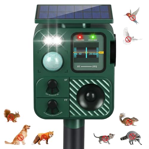 2026 Solar Ultrasonic Bird Repellent Outdoor Woodpecker Deterrent for House