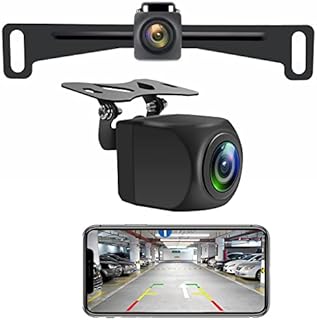 YEOIZO WiFi License Plate Wireless Backup Camera, 720P HD Back up Camera Systems for car, Front/Rear View Reverse Camera, 160° View Angle for Cars Pickup Trailer RV Camper for iPhone iPad Android