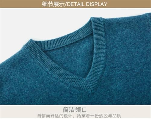 Dcvmvmn Men's Fashion Cashmere Autumn Thickened Sleeveless Sweater V-Neck Casual Computer Knitted Thick Vest2