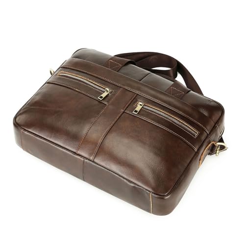 15.7 Inch Leather briefcases Laptop Messenger Bags for Men Best Office Shoulder Satchel Laptop Bag3