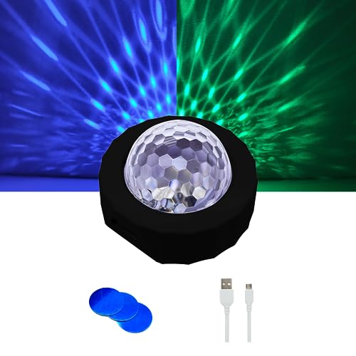 P Auke'réi Car Interior Dj Ball Light With Sound Activated Function, Disco Light, Party Lights Dj Disco Lights, Portable Stage Dj Lamp, Party Lights, Rechargeable, Led Party Strobe (Black) #TOP22