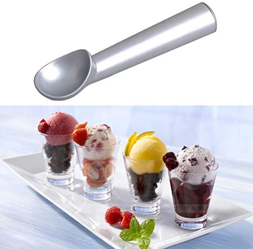 Ice Cream Scoop, 18 cm Length Aluminum Ice Cream Scooper Non-Stick Anti-Freeze Spoon Melon Baller Scoop Kitchen Food Scoop for Fruit, Mashed Potato