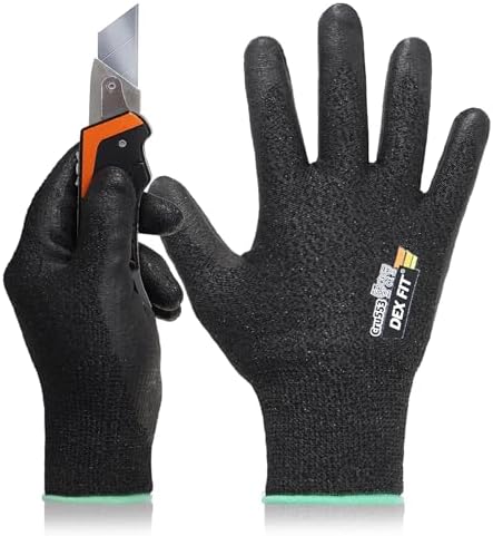DEX FIT Guantes Anticortes de Nivel 5 Cru553 Prime, Ajuste Cómodo...