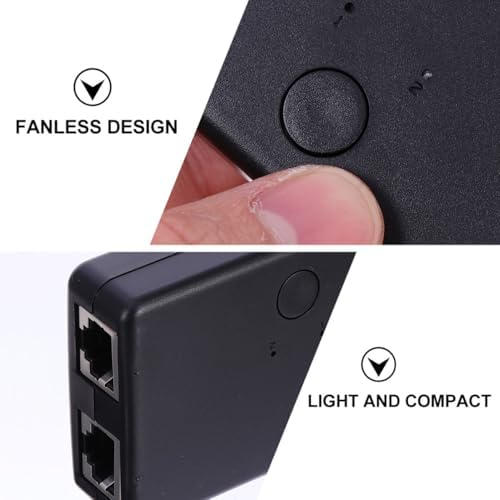 BELLIFFY Portable 2 in 1 Network Hub with 2 Ports, Abs Material, Easy Setup Extension Cable Hub for Business Travel and Networking Applications — view 6