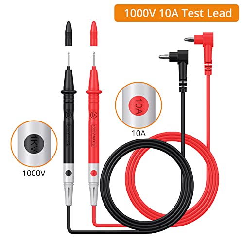 Neoteck Pocket Manual Ranging Digital Multimeter With 2 Test Leads Set, Backlight Lcd, Volt Amp Ohm Hfe (Dc Amplification) Test Npn Pnp Transistor Diodes Audible Continuity Tester - Orange Case #TOP4