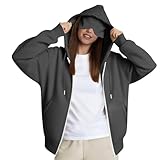 Airplane Mode Travel Hoodie with Eye Mask & Hidden Pockets Airplane Outfits For Women 2025 Fleece Lined Womens Fall Fashion Teen Girls Hoodies Full Zip Up Hooded Sweatshirts Trendy Gray S
