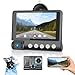Produktbild Dashcam Auto vorne und hinten, Autokamera 4 Zoll Touchscreen Full HD 1440P mit 3-Wege-Kameras, G-Sensor, Nachtsicht, Loop-Aufnahme, Parkmodus 24H + Rückfahrkamera