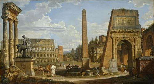 Peinture Décorative sur Toile Ruines Romaines Finition Premium