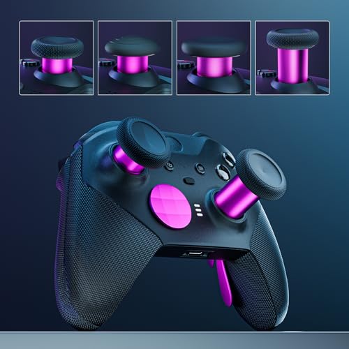 Image of 14-in-1 Controller Accessories Kit Compatible with Xbox Elite Series 2, 6 Premium Metal Thumbsticks, Swap Joysticks, 4 Interchangeable Paddles, 2 D-Pads, 1 Tool ,1 Storage Bag (Magenta)