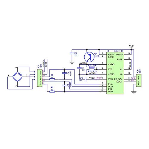 aitrip 6pcs hx711 weight weighing load cell conversion module sensors adc module for measure force pressure displacement strain torque acceleration