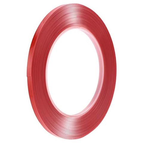 sourcing map Doppelseitiges Klebeband,Wiederverwendbares Extra Starkes Klebeband 13/64 Inch x 32.5Ft 0.5mm Dicke Cover