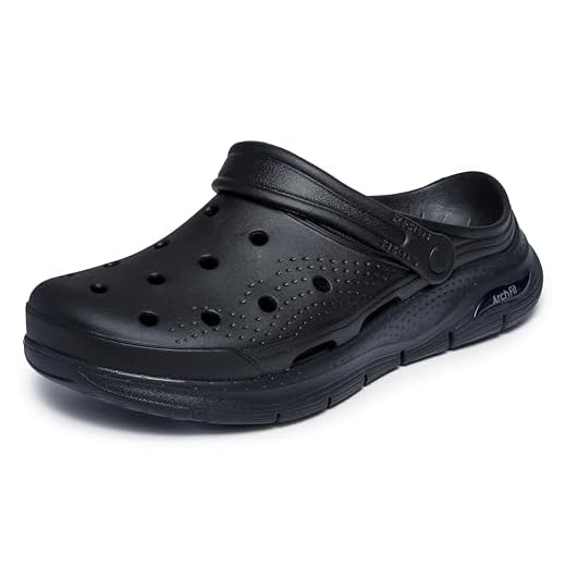 Skechers Arch Fit Valiant, Sliding Sandals Hombre, Negro (Black), 47.5 EU