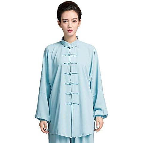 FYUUN Chinese Traditional Tai Chi Uniforms Kung Fu Clothing Martial Arts Clothing Taekwondo Training Cloths Suit Yoga Unisex Plant Cotton Suit Cover