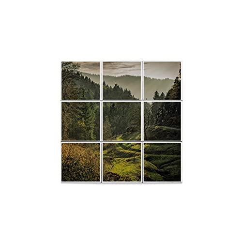 Carreaux céramique décoratif fresque murale nature colline verdoyante