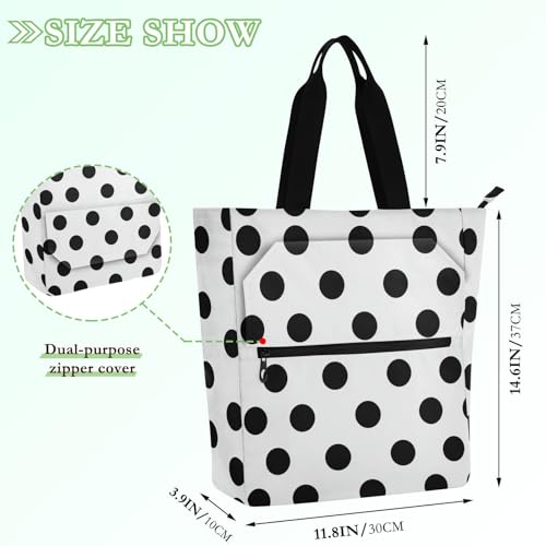 Bolsa de playa con cremallera y bolsillo externo, reutilizable y muy resistente 4