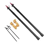 Jiawu Postes de Lona Telescópicas, Varillas de Dosel de Aleación de Aluminio Ajustables, Postes de Carpa Livianos Al Aire Libre para Caminar, Toldo, Picnic, Patio, Barbacoa