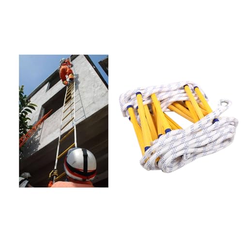 CAFIEDR Rope Ladder,Safety Ladder,Emergency Fire Escape Ladder Safety Rope Ladder Escape Ladders for Adults and Kids Evacuateasy to Store/15M(16F/5M)