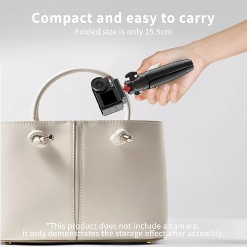 Image of Portable 360Rotating vlog Action Camera Selfie Stick with Magnetic Camera Mount Tripod Stand for DJI Osmo Action 5 /Action 4 /Action 3 DJI 360 Accessories