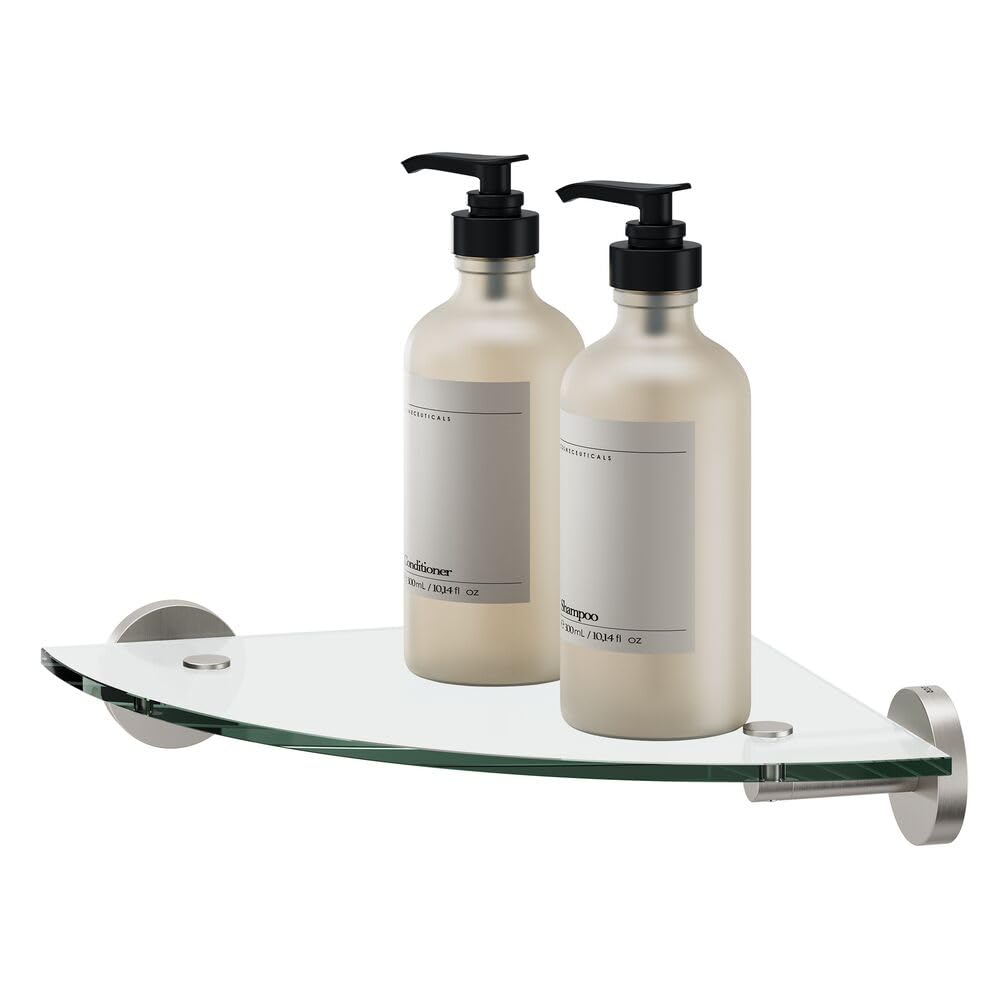 Tiger Boston Corner Shelf, Stainless Steel Brushed