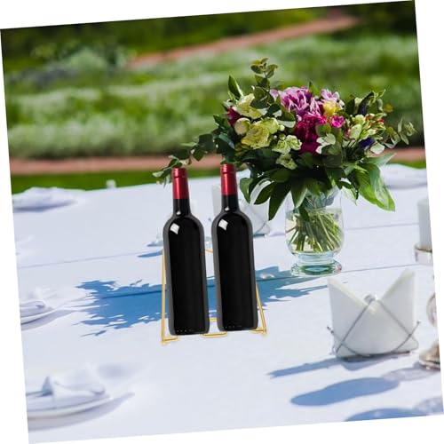 Soporte de botellas de vino de metal para encimera miniatura 4