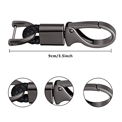 3 Pack Zinc Alloy Key Chain, Car Key Chain Car Key Clip Metal Keychain Hook Holder Keychain Suit Keyring Clip Sturdy Car Key Ring Leather With D-Ring Screwdrivers For Men And Women #TOP1