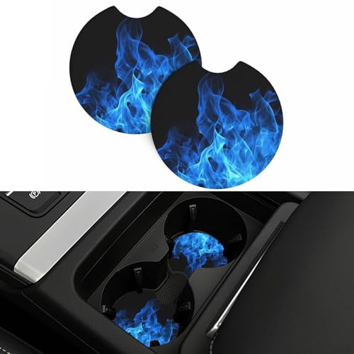 Portavasos para carro 2 piezas goma negra universal miniatura 2