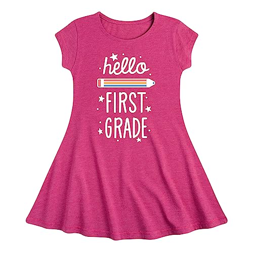 Instant Message - Hello First Grade - Toddler & Youth Girls Fit & Flare Dress