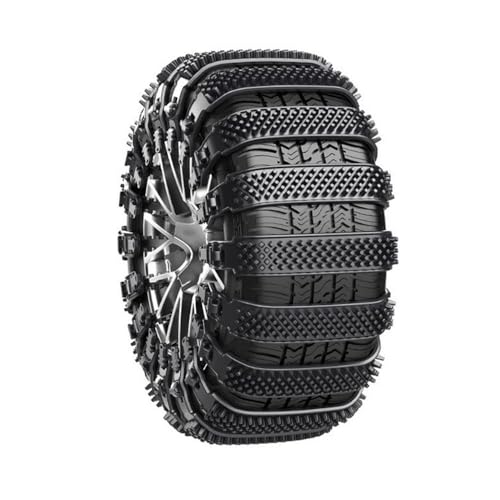 10 PCS Snow-Chains Easy Install Tire-Chain for BRZ, Reusable Emergency Winter Tire Traction Portable Car Tires Muddy Roads Driving,B/Black
