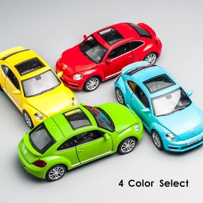 Image of Volkswagan Beetle Model Car with Box, Zinc Alloy Pull Back Toy car with Sound and Light for Kids Boy Girl Gift [Colors as Per Stock]