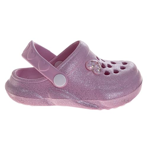 Josmo Kids Stylish Clogs Water Slides for Girls - Summer Beach Pool Heart Slip-on Sandals (Size 5-10 Toddler) 5