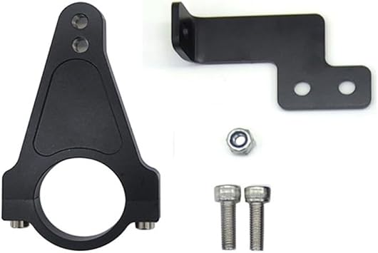 Damper Stabilizer Motorcycle Accessories Universal Adjustable Steering Damper Stabilizer Conversion Buffer Bracket KitBracket Black V7