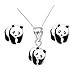 SL de Silver Set Cadena Colgante Infantil Pendientes panda oso de plata de ley 925 en estuche de regalo