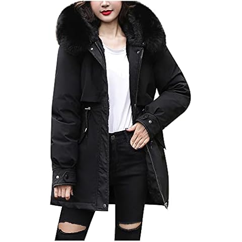 WEYAOBDAN Einfarbige Daunenjacke für Damen Chunky Warme Winter Jacke Cover