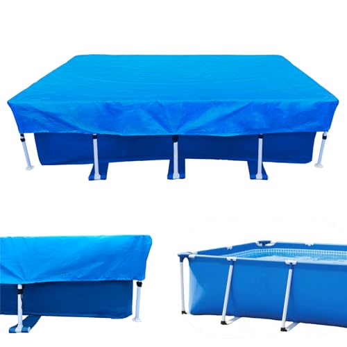Bache Piscine Rectangulaire 4x2 m Pool Cover 400 x 210 cm Bâche de Couverture Été et Hiver Hors...