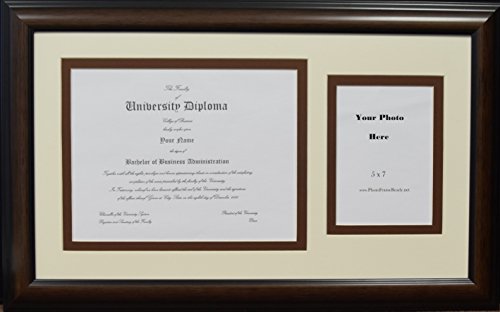 Graduation University Diploma Certificate Photo Frame Matted Holds 8 1/2