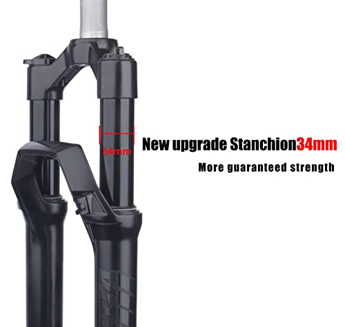 Bolany Mountain Bike Mechanical Suspension Front Fork 28.6Mm Straight Steerer Shock Absorber Spring Front 100Mm Travel Qr9Mm Brake Disc Brake (27.5) #TOP5