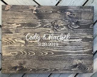 Wedding Guest Book Sign, Monogram Guestbook, Guest Book, Wooden Guest Sign, Wedding Decor, Wedding Ceremony Sign, Graduation Guest Book