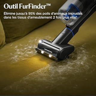 Bissell PowerClean FurGuard, Aspirateur Balai sans Fil, 280W, Brosse Autonettoyant, Éclairage FurFinder, Aspirateur sans Fil, Autoportant, Filtre HEPA, 2500 mAh Batterie Amovible, 50 Min, 4091N