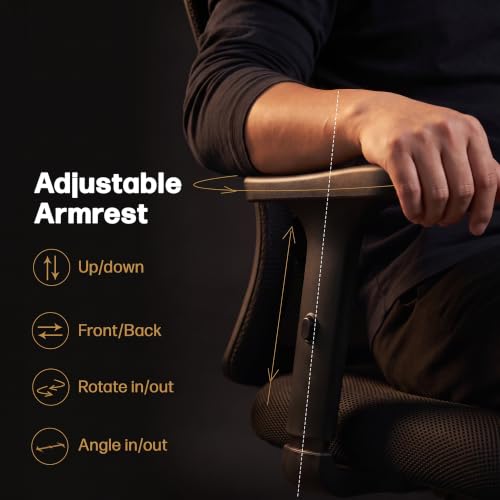 Image of DROGO Ergonaut Ergonomic Office Chair for Work from Home | Computer Chair with 2D Headrest, Armrests & Adjustable Lumbar Support | Breathable Mesh with 120 Recline, 1-Year Warranty (Black)