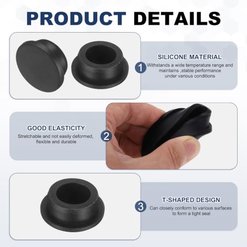 Image of MECCANIXITY 36pcs T-Shaped Silicone Plugs 26mm 1-1 /32 inchDia Snap in Plug
