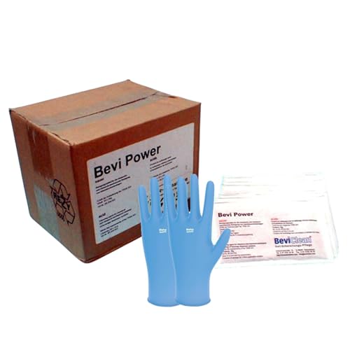 Bevi Power sauer Pulver in 50 Beutel Reinigungmittel für Getränke Leitungen Bier Zapfanlagen Schankanlagen mit 1 Paar Einweghandschuhen